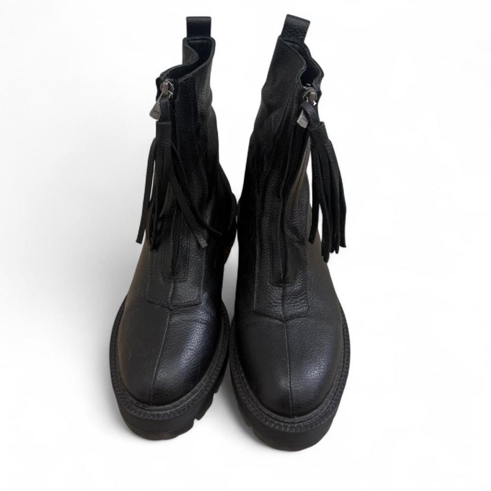 Black Leather Ankle Boots